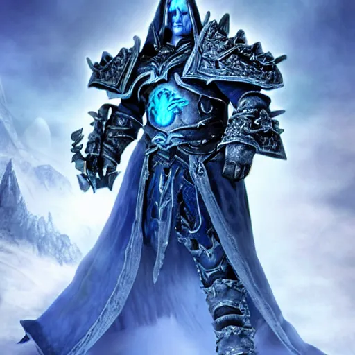 Image similar to arthas menethil has become the lich king world of Warcraft 3d