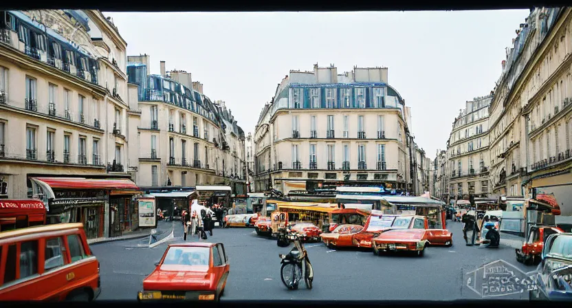 Image similar to Paris!!! in the 1980s!!!! still photograph! kodak kodacolor 200