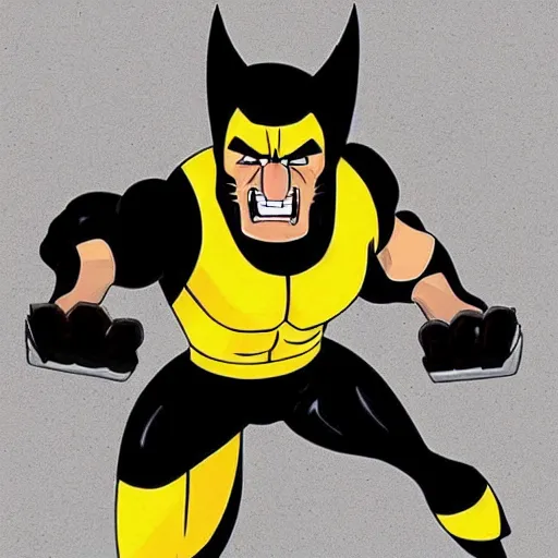 Image similar to wolverine in the style of pixar