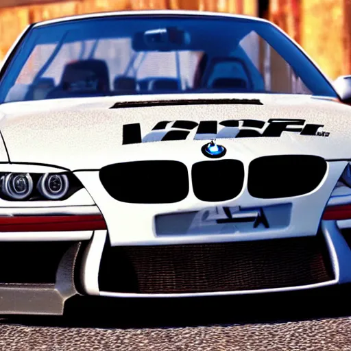 Prompt: need for speed BMW cover car