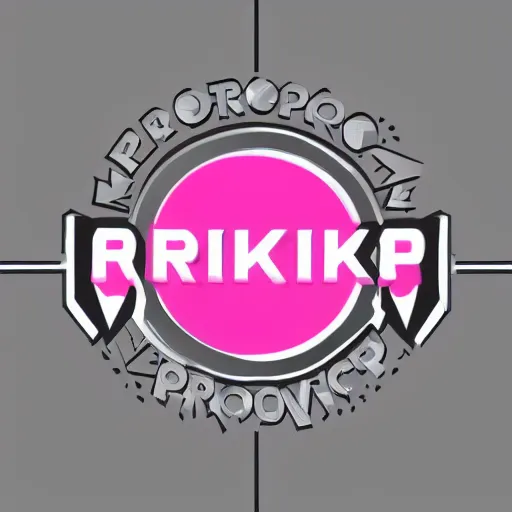 Prompt: a vector logo of a robotic process company, pink white and black colors