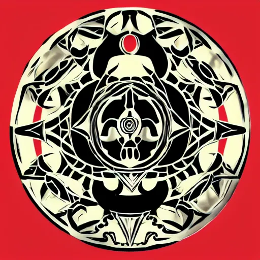 Image similar to a cute chtulhu, sharp, symmetry, logo