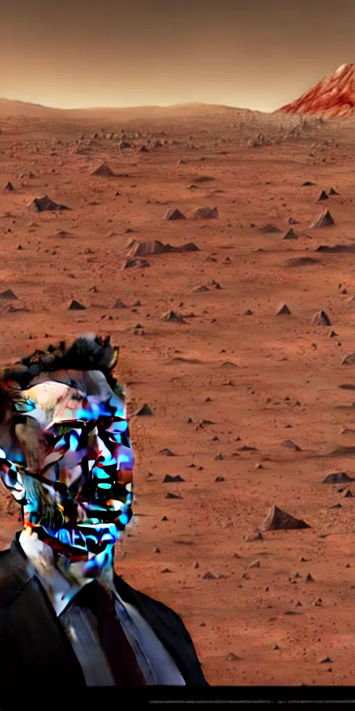 Prompt: evil elon musk scheming on planet mars, matte oil painting, concept art, sharp focus, award - winning, extremely detailed, 4 k