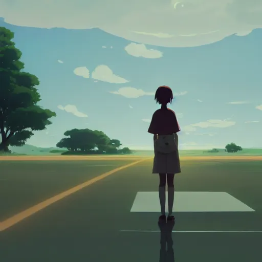 Image similar to awareness of emptiness without naming it, detailed, cory loftis, james gilleard, atey ghailan, makoto shinkai, goro fujita, studio ghibli, rim light, exquisite lighting, clear focus, very coherent, plain background