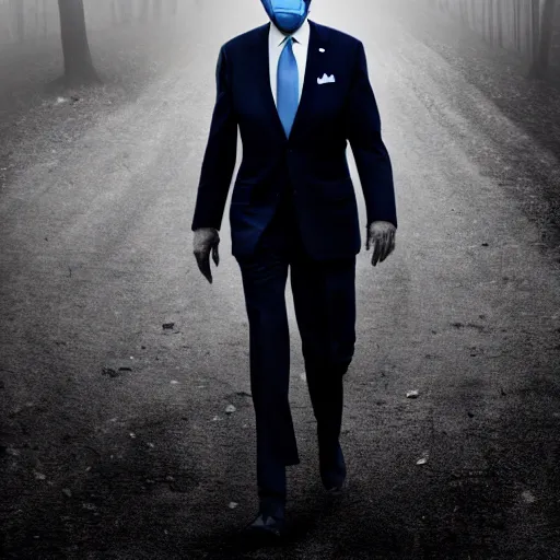 Image similar to Joe Biden, creepy, horror, 4k, dark, slender man