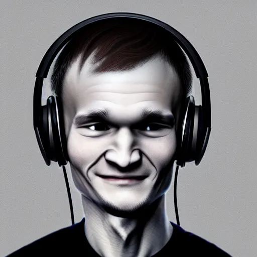 Prompt: vitalik buterin in big headphones with closed eyes listens to music and smiles, wayne barlow, bao pham, donato giancola, larry elmore, masterpiece, trending on artstation, featured on pixiv, cinematic composition, beautiful lighting, sharp, details, hyper - detailed, hdr, 4 k, 8 k