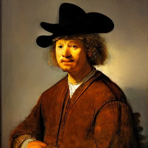 Prompt: portrait in the style of rembrandt sven w. andersen oil painting