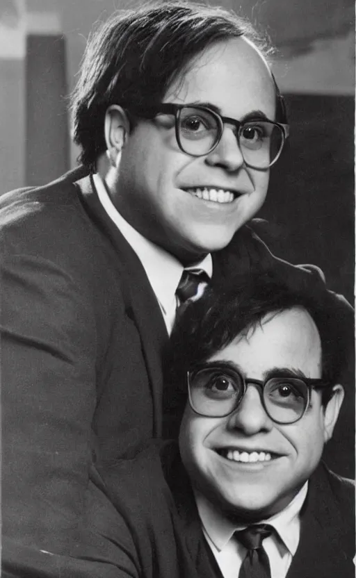 Prompt: danny devito 1 9 6 0 high school yearbook senior photo