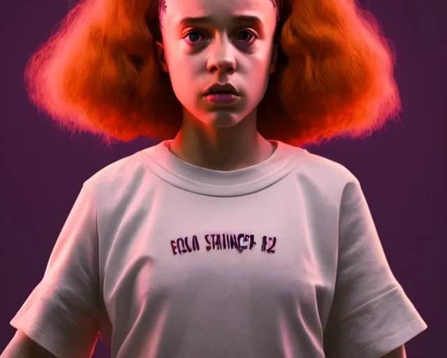 Prompt: Doja Cat As Eleven From Stranger Things, Full Figure, 8K, octane render, HDR, photorealistic, volumetric lighting, Hyperrealistic-H 960