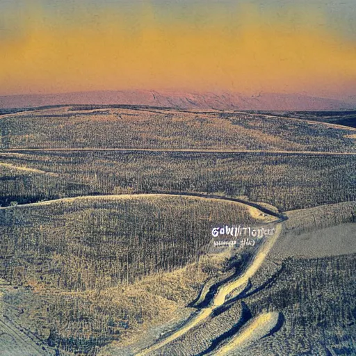 Prompt: typical landscape of the Soviet Union, realistic photo