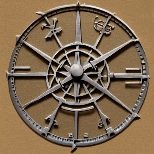 Prompt: astrolabe sextant symbol