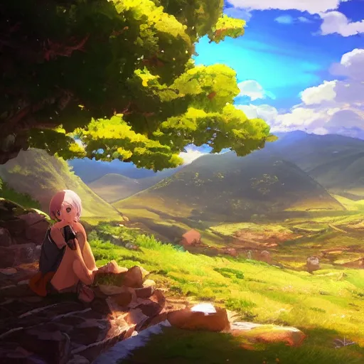 Image similar to norte de armenia quindio en un dia soleado, Artwork by Makoto Shinkai, 8k, official media, wallpaper, hd