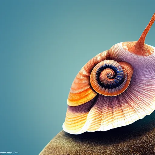 Prompt: snail in a swinsuit, digital art, high quality render