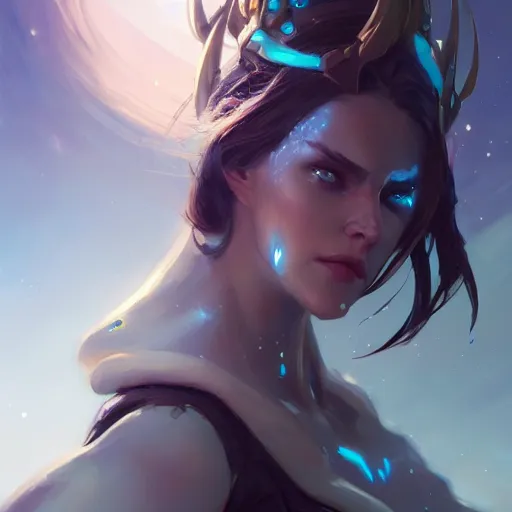 Image similar to a portrait of a beautiful proxima midnight, art by pete mohrbacher and guweiz and ilya kuvshinov, digital art, highly detailed, intricate, sci - fi, sharp focus, trending on artstation hq, deviantart, unreal engine 5, 4 k uhd image