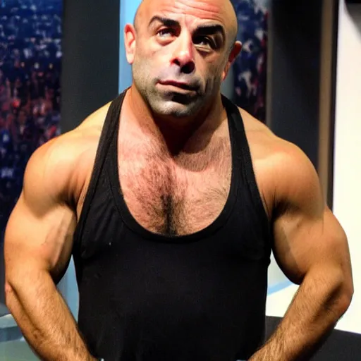 Image similar to joe rogan as a crossdresser