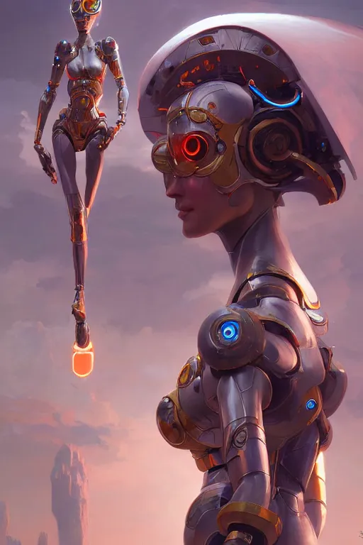 Prompt: goddess of the robots, highly detailed, digital painting, artstation, concept art, smooth, sharp focus, illustration, unreal engine 5, 8 k, art by artgerm and greg rutkowski and edgar maxence