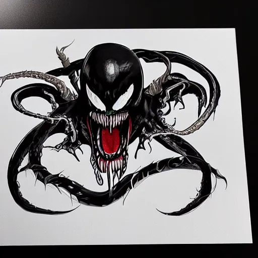 Prompt: artwork of venom by arian mark