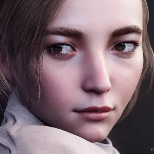 Image similar to fine details portrait of girl Hyper-realistic, 4K, Unreal Engine, Highly Detailed