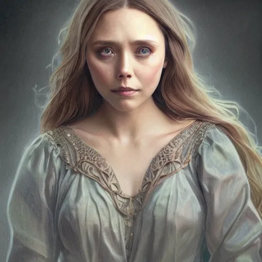 Prompt: full figure ultra realistic illustration, elizabeth olsen as agatha harkness, intricate, elegant, highly detailed, digital painting, artstation, concept art, smooth, sharp focus, illustration, art by artgerm and greg rutkowski and alphonse mucha