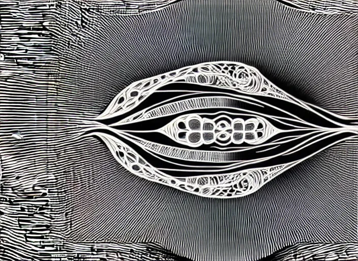 Image similar to symmetry! human fetus, intricate, elegant, highly detailed, concept art, smooth, sharp focus, lineart, illustration, occlusion, penned with black on white, 8 k