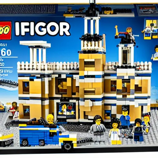 Image similar to mar - a - lago fbi raid lego set