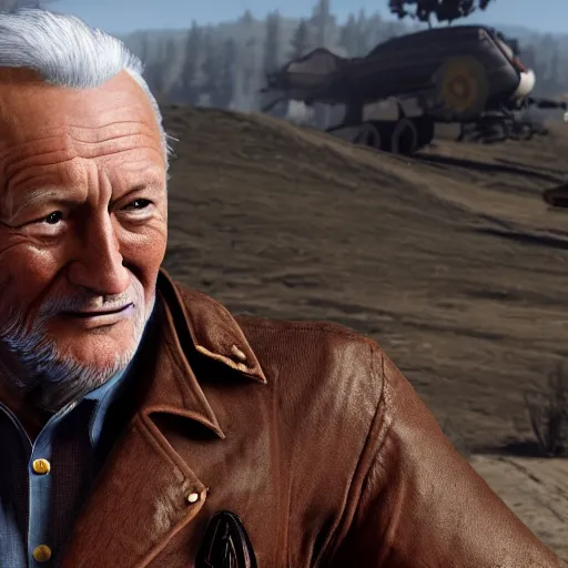 Prompt: buzz aldrin in red dead redemption 2