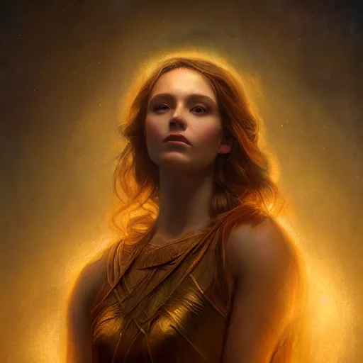 Image similar to majestic gracious regal female angel portrait, ancient greece, atmospheric lighting, painted, intricate, volumetric lighting, beautiful, rich deep colours masterpiece, golden hour, golden ratio, sharp focus, ultra detailed, by leesha hannigan, ross tran, thierry doizon, kai carpenter, ignacio fernandez rios