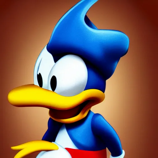 Image similar to donald duck hyper realistic 3 d fan art