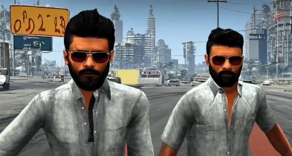 Image similar to ravindra jadeja in gta