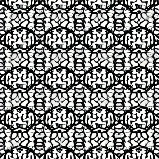 Image similar to organic texture, black and white, seamless repeating pattern