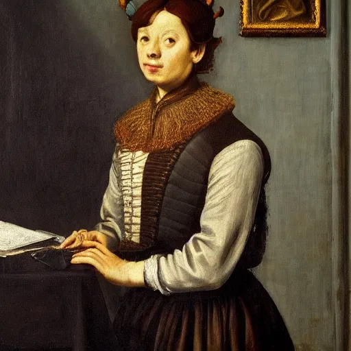 Image similar to a painting of a disgruntled java programmer, a portrait by sofonisba anguissola, trending on tumblr, renaissance, chiaroscuro, studio portrait, dutch golden age, flemish baroque, italian, pre - raphaelitism, rococo, unsplash