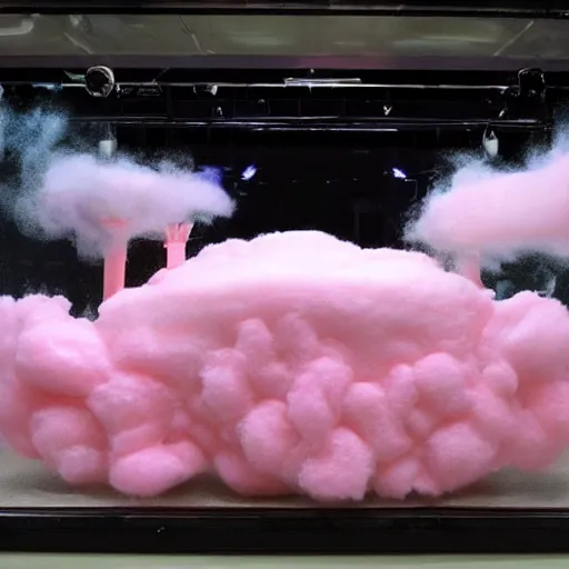 Image similar to a ultra realistic tank made of cotton candy