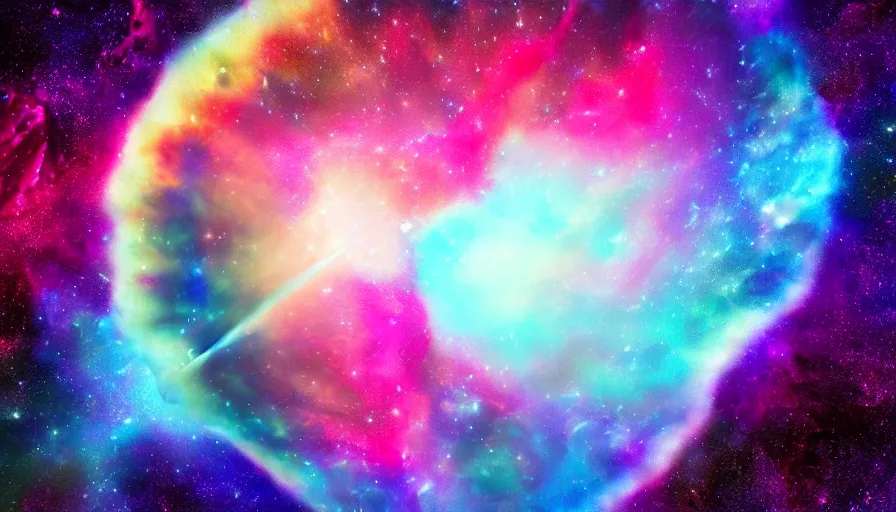 Image similar to stunning render of a cosmic - flavored