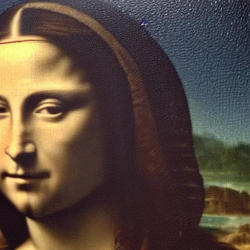 Image similar to keanu reeves as da vinci's mona lisa