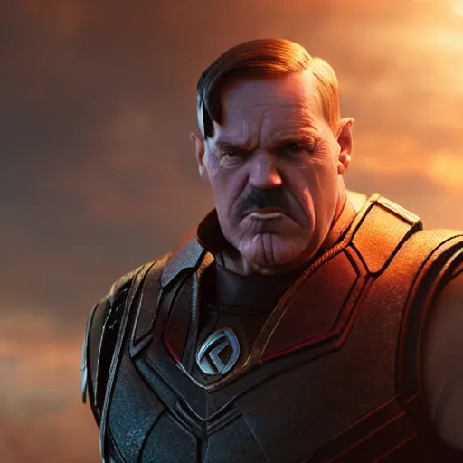 Prompt: Hitler cast as Thanos, still from marvel movie, hyperrealistic, 8k, Octane Render,