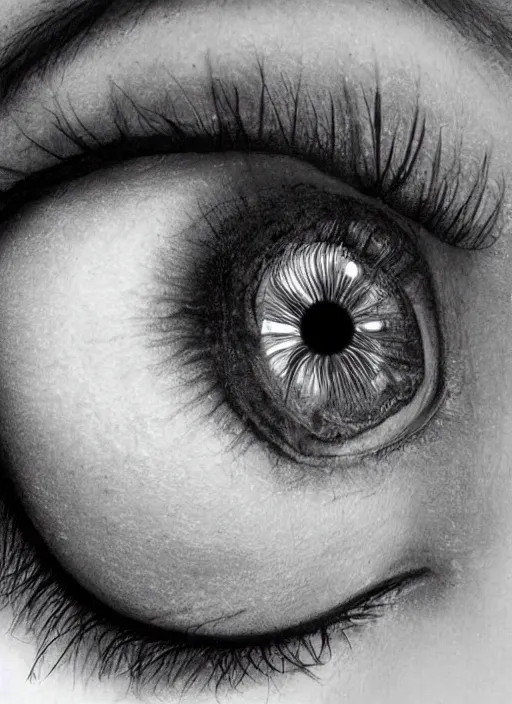 Image similar to portrait of a stunningly beautiful eye, all combined and multiplied