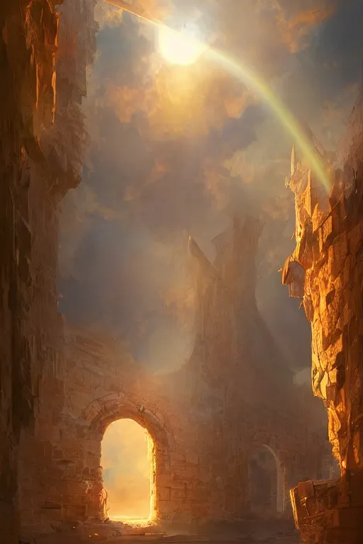 Prompt: a portal to another dimension made of white smoke in the middle of a design lounge crossed by the rays of the setting sun, marc simonetti