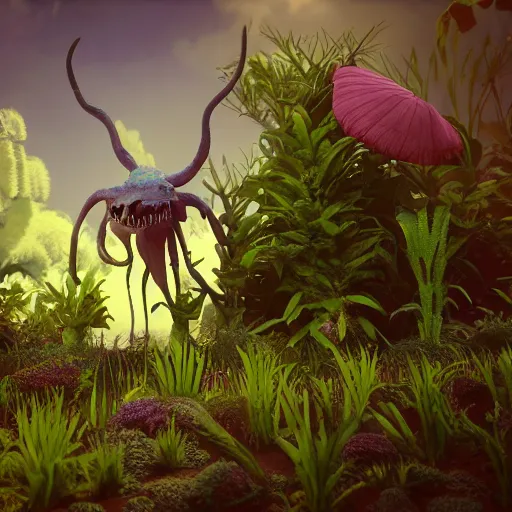 creatures and colorfull plants,cinematic | Stable Diffusion | OpenArt