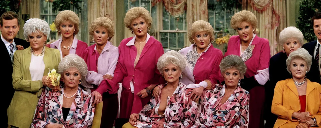 Image similar to Donald trump on The Golden Girls h.q. tv still”