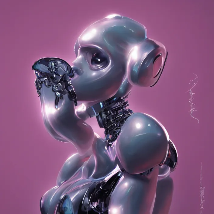 Prompt: dominatrix robot, hyper feminine, detailed, sharp focus, pastel, intricate, realistic, smooth, volumetric lighting, digital painting, by miyazaki