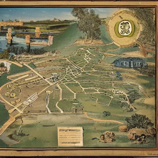 Image similar to treasure map of yeovil, antique art