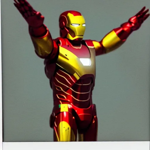 Prompt: Narendra Modi as iron man, 50mm, polaroid