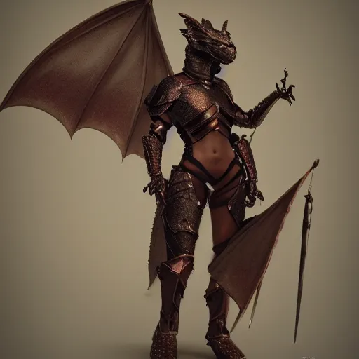 Prompt: stunning cinematic torso shot of a beautiful female knight, but as an anthropomorphic female dragon, well designed highly detailed perfect female dragon head with slick LED eyes, well armored, sharp claws, HD octane render, fantasy, furry art, Artstation, Deviantart, Furaffinity