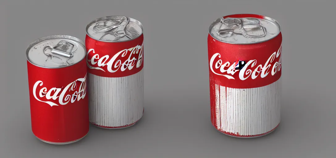 Image similar to 3 d render of a can of coke