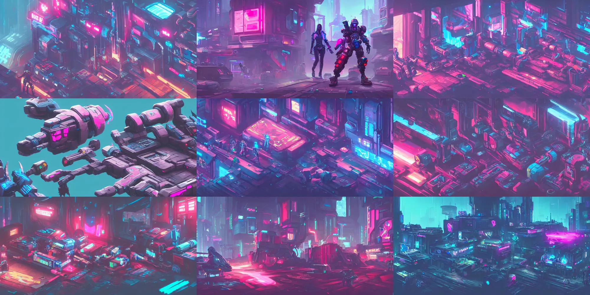 Prompt: game asset of cyberpunk hardware and console, in gouache detailed paintings, props, stylized, 2 d sprites, kitbash, arcane, overwatch, blue and pink color scheme, 8 k, close up