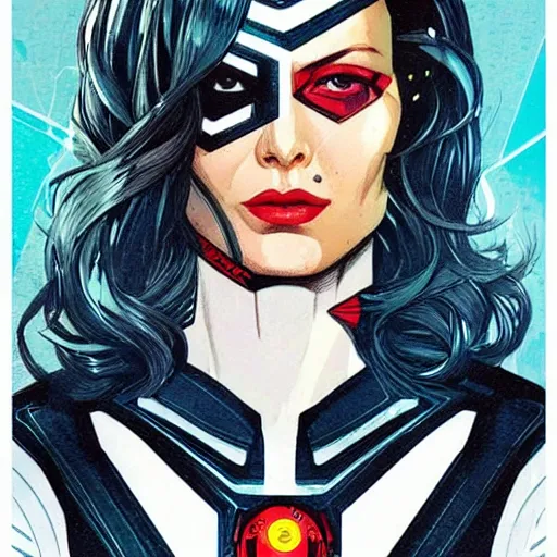 Image similar to female android, by DC comics and Sandra Chevrier