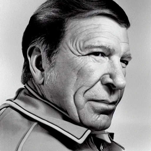 Image similar to photo of a person who looks like a mixture between william shatner and leonard nimoy