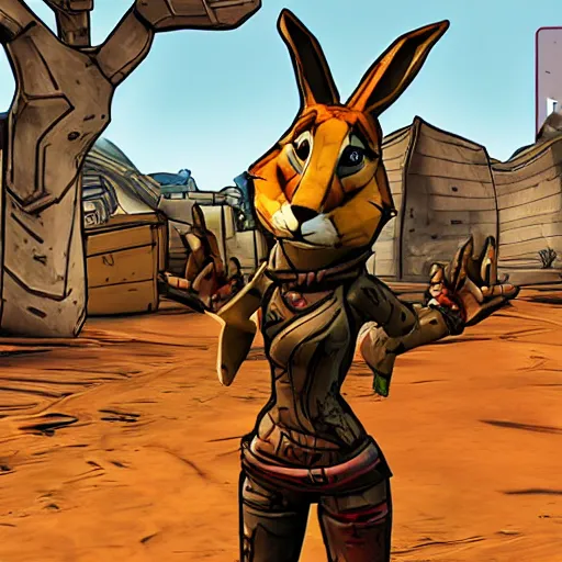 Image similar to a rabbit in the game borderlands