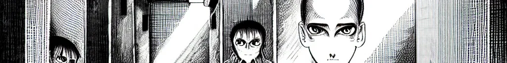 Image similar to A hallway, horror, creepy, dark, manga, pencil, inspired by junji ito, superior quality, masterpiece