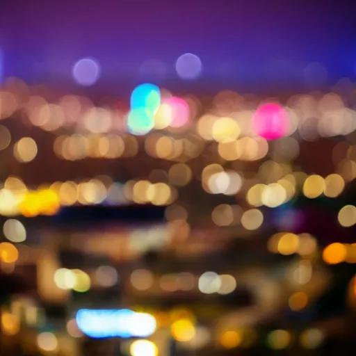 Image similar to bokeh Nightlights over vegas